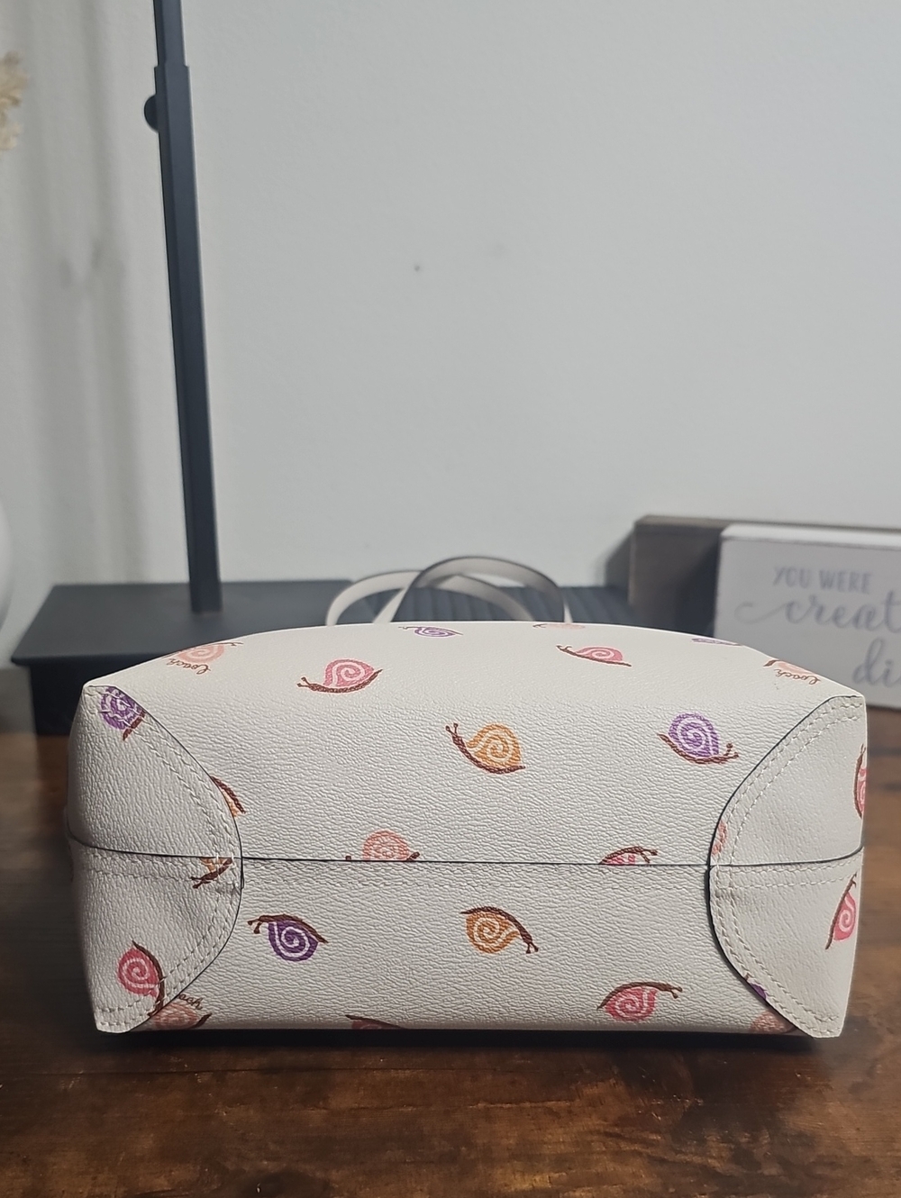 WEEKEND SALE...Coach Small City Tote with Multicolor Shell Motif - Picture 4 of 8